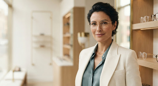 Portrait featuring premium eyewear