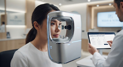 Automated eye-testing equipment
